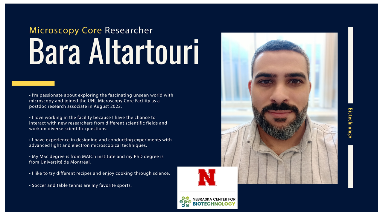 Feature of the Researcher of Nebraska Center for Biotechnology Core