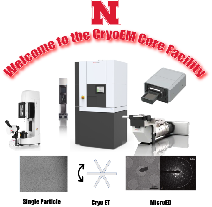 Cryoem welcome image with laboratory equipment